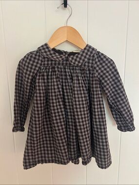 Mar Mar Copenhagen Peter Pan Collar Dress - Blue & Black